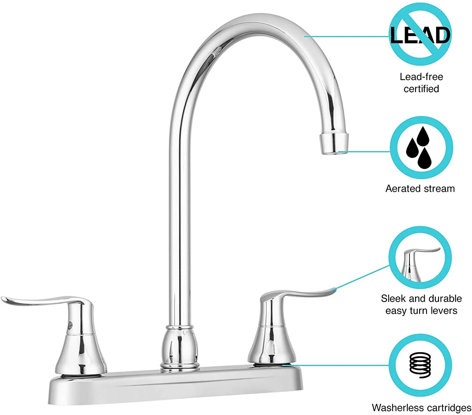 Elegant J-Spout RV Kitchen Fau